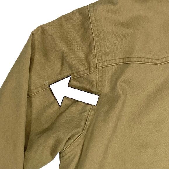 Old Navy Utility Jacket Youth Sz XL Brown Sherpa Lined Smart Casual Winter Coat - Picture 14 of 16